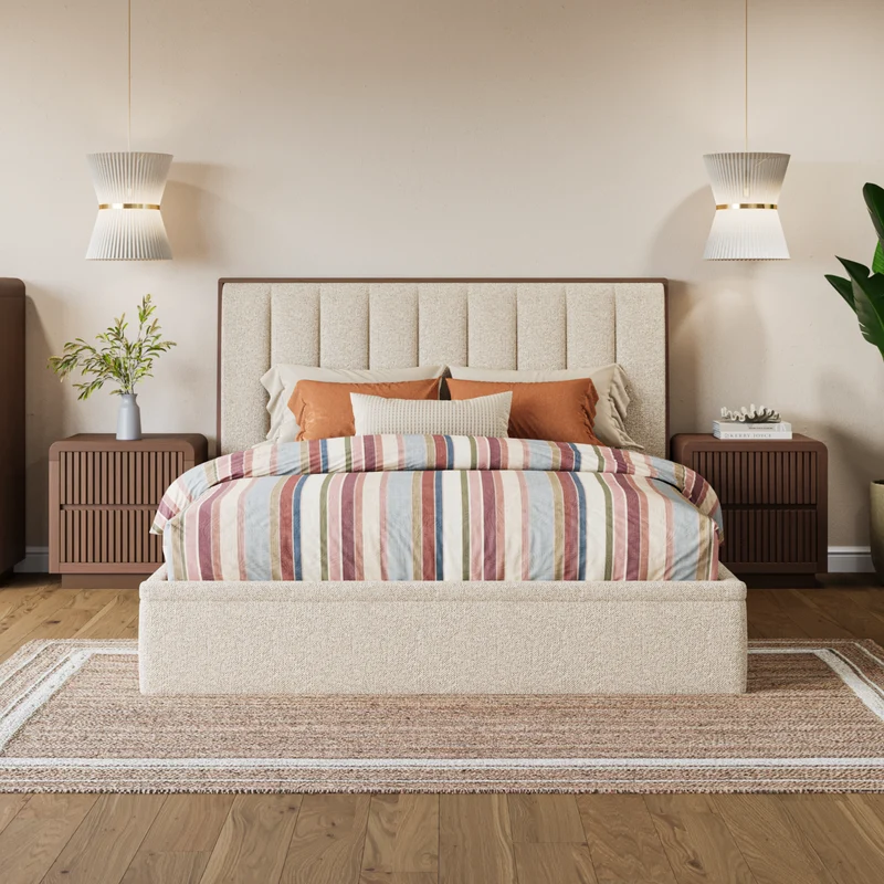 Cleo Bed Frame with gas-lift storage