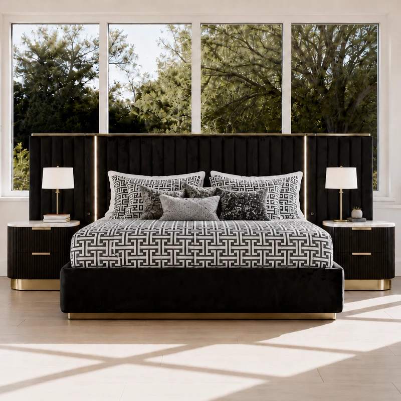 Zara Bed with Gaslift - Dark Grey