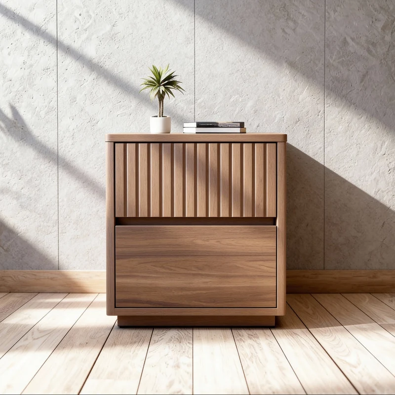 Grenada Bedside Table - Walnut