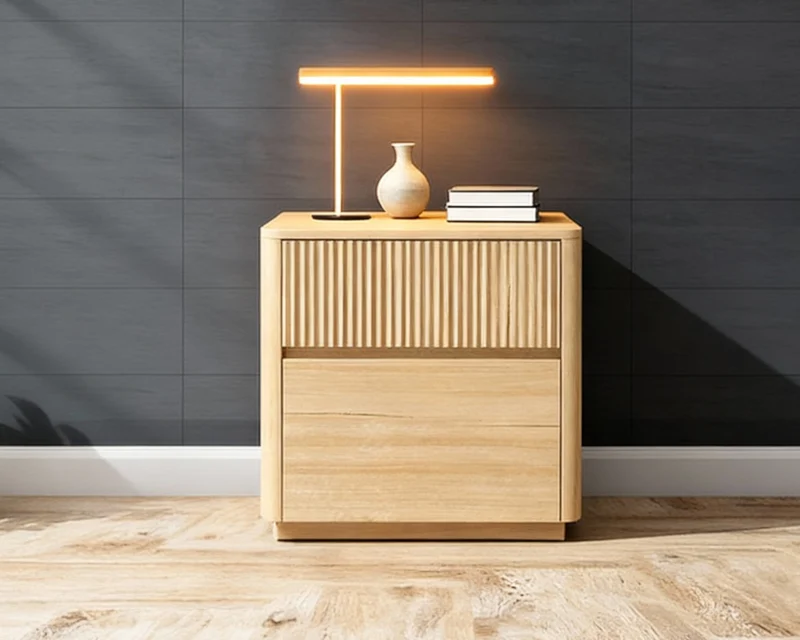 Norfolk Bedside Table - Natural