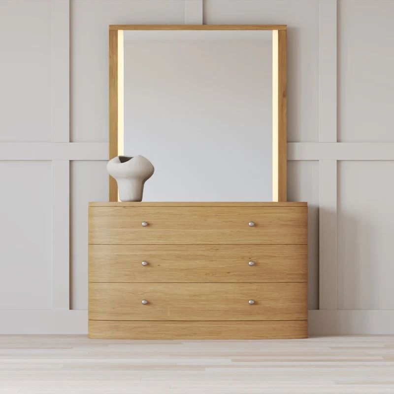 Capri Natural Dresser With Mirror