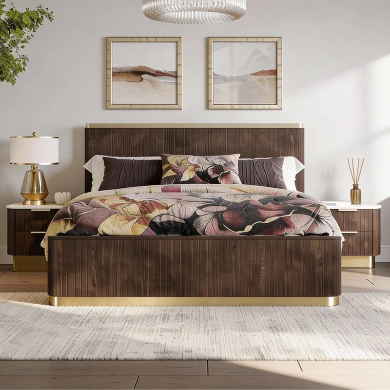 Morocco Bed Frame with gas-lift storage