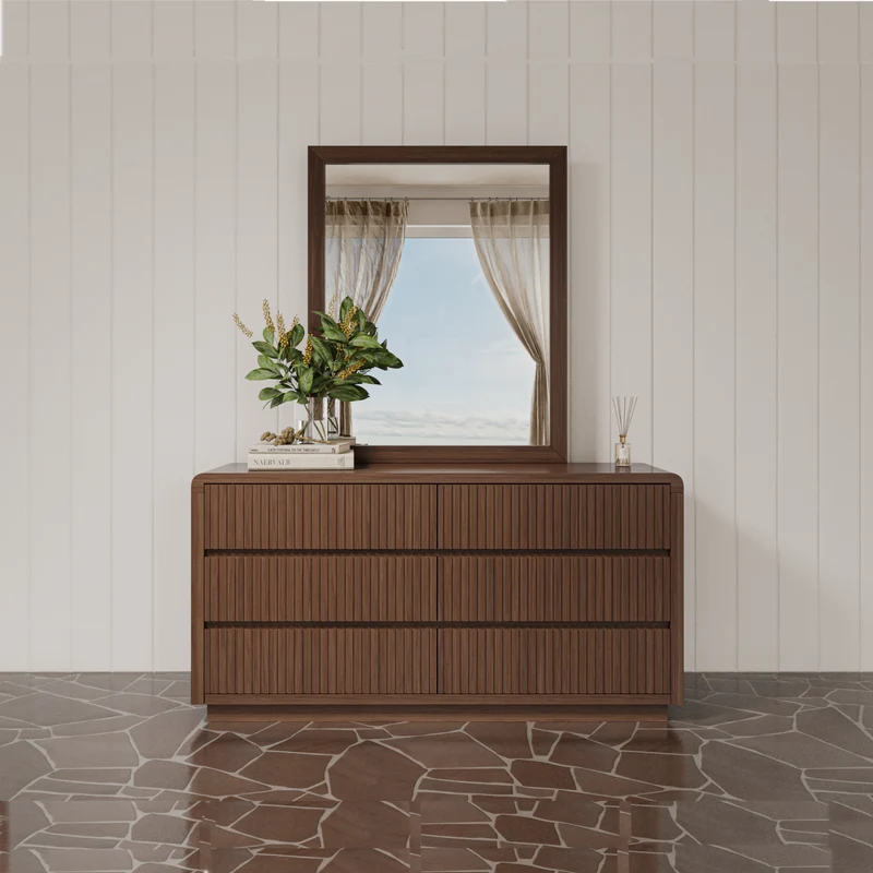 Oslo Dresser with Mirror - Espresso