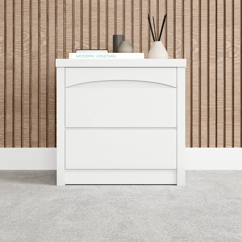 Rome Bedside Table - White