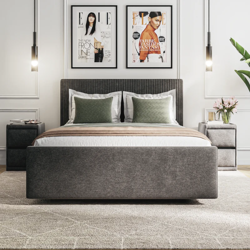 Elle Home Josephine Bed with gas-lift storage