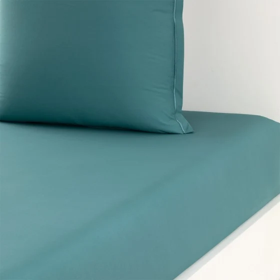 Drap housse Percale Emeraude