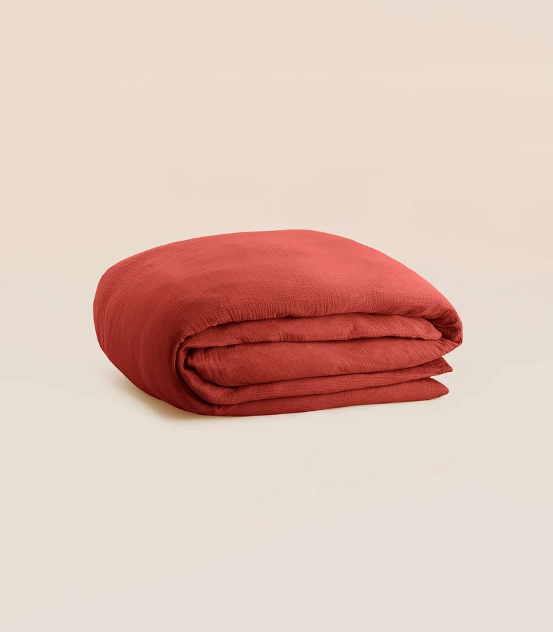 Housse de couette en gaze de coton