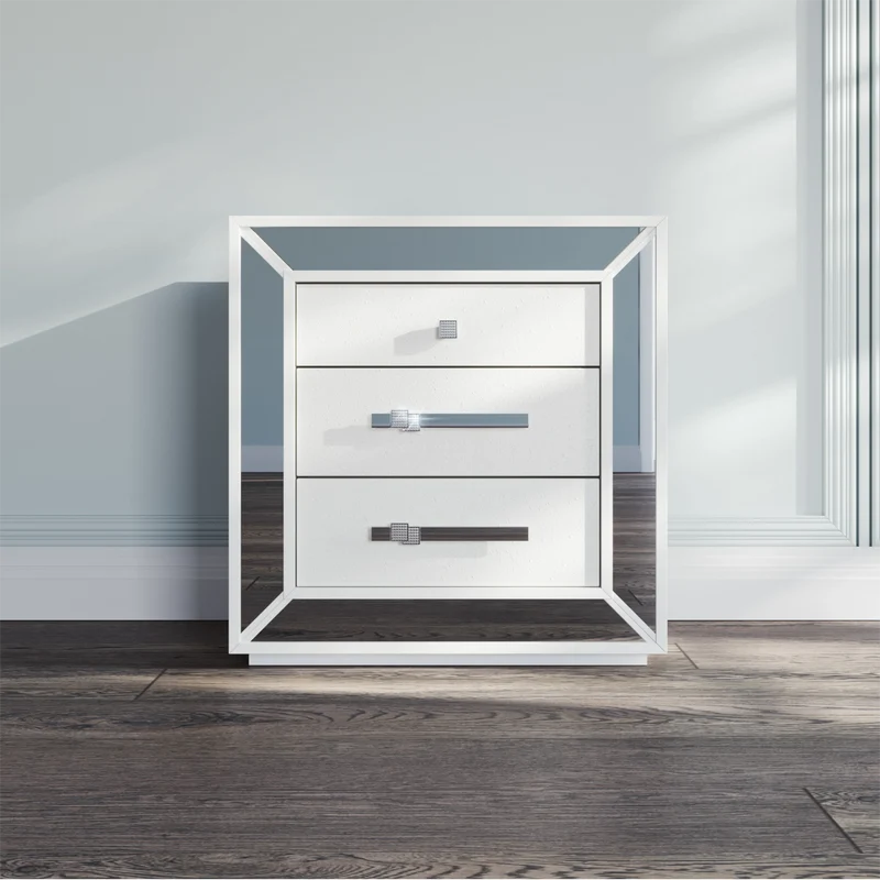 Amani Bedside Table - White