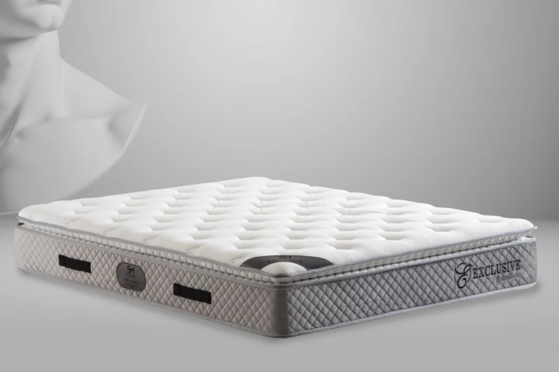 Matelas EXCLUSIF 32 cm d'Épaisseur Ressorts Gris - avec surmatelas Intégré