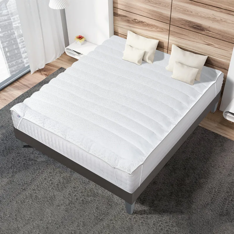 Surmatelas Wellness - Fibres creuses - Douceur légère - Fabriqué en France - 2 cm d'épaisseur