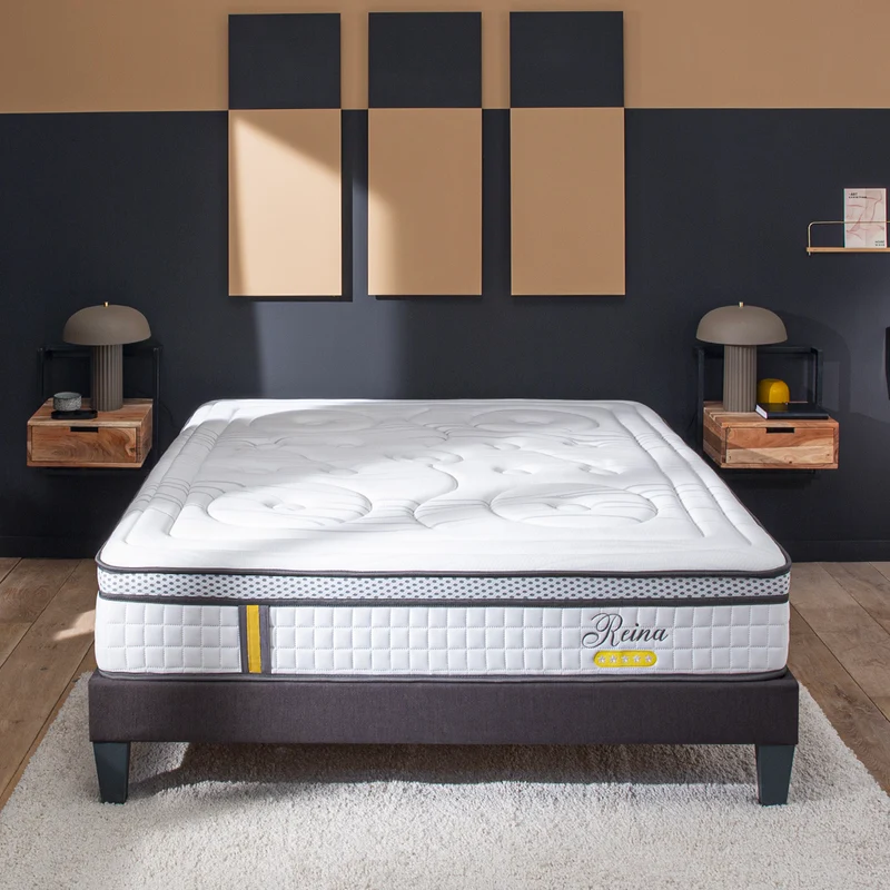 Matelas Reina 2.0 - Hybride ressorts ensachés + mémoire de forme - Équilibré - 26 cm d'épaisseur