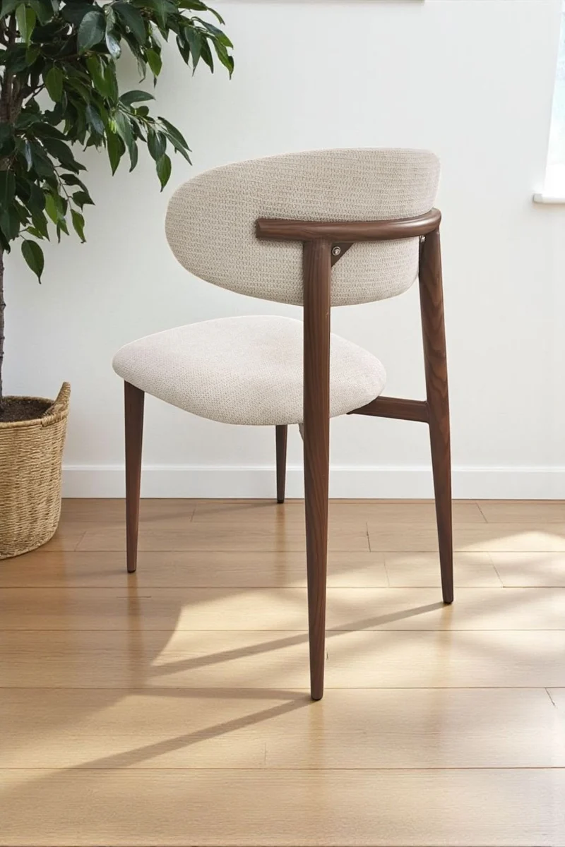 CHAISE BOYEME CHENILLE NOYER