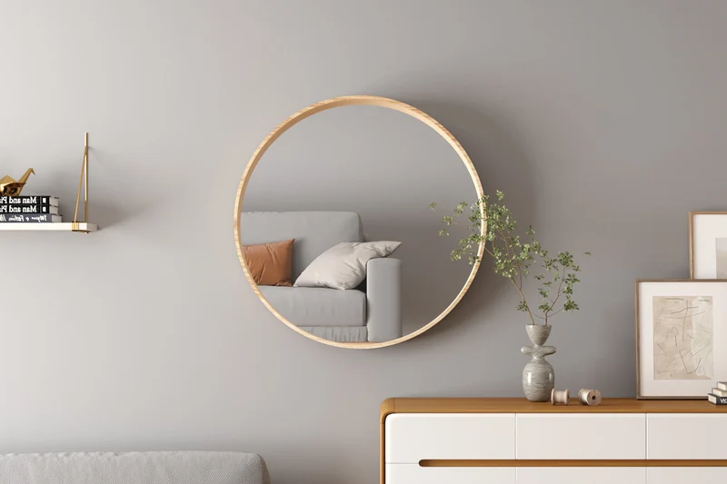 Miroir 'Ria' 80x80 Chêne vieilli - 1402_1