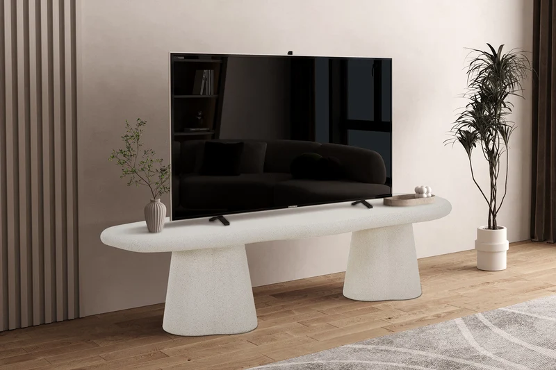Meuble-tv 'Faro' 160 cm Organique Ciment - 2101_1
