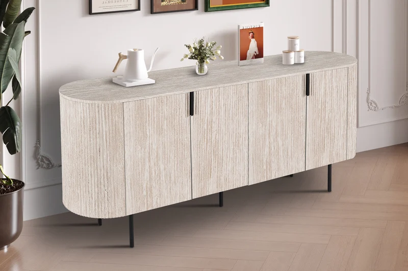 Bahut 'Lagos' 200 cm Décor Travertin Beige - 2605_3