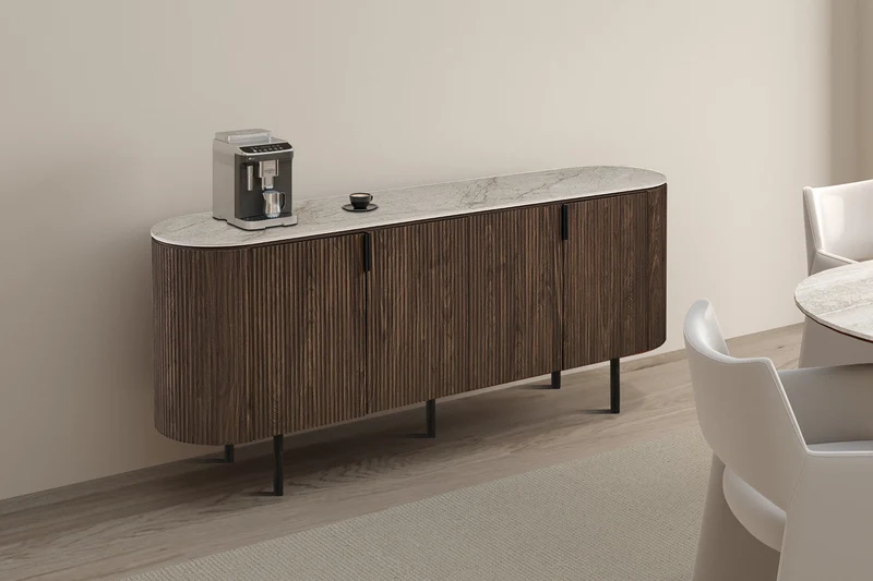 Bahut 'Vigo' 200 cm Décor Chêne Foncé Shakespear Beige - 2610_6