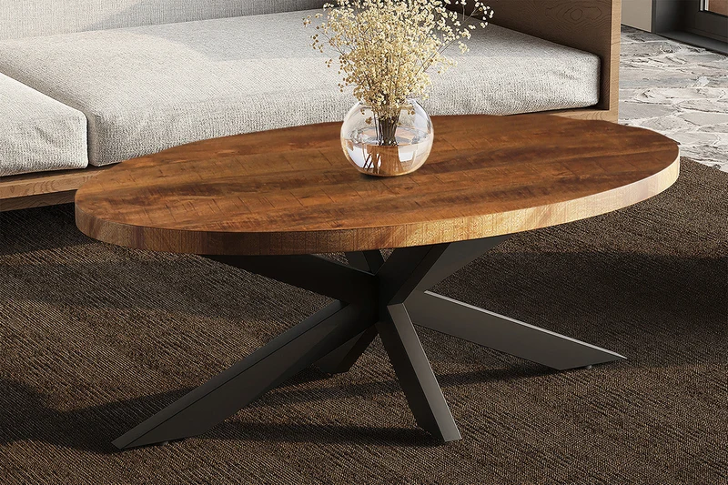 Table basse 'Madeira' Ovale Bois de Manguier - 3305_1