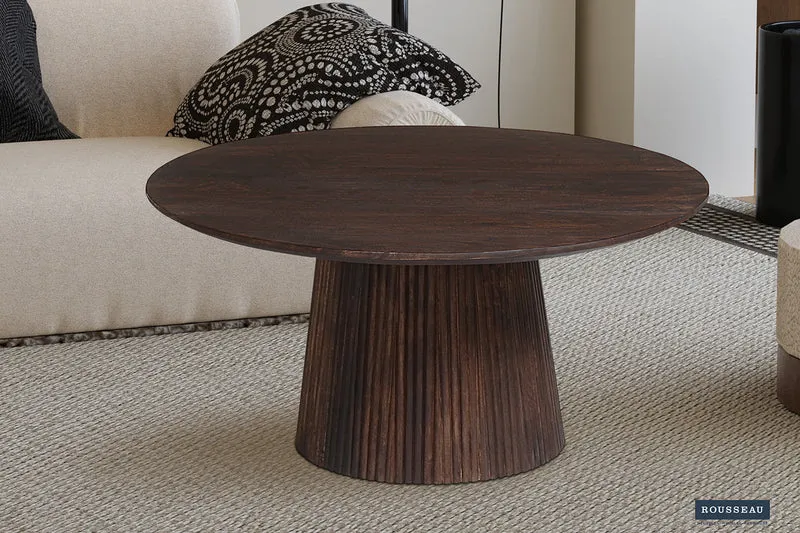 Table basse 'Miguel' 80 cm Ronde Bois de manguier Brun foncé - 3310_2