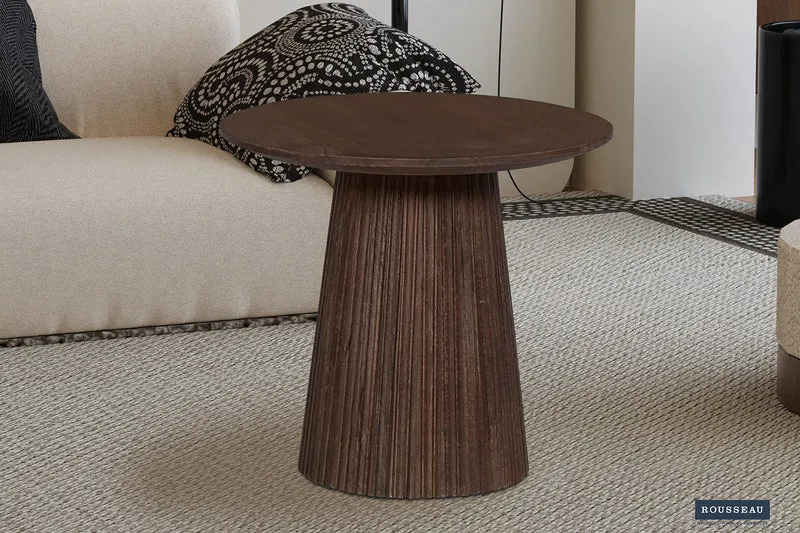 Table basse 'Miguel' 50 cm Bois de manguier Ronde Brun foncé - 3311_2