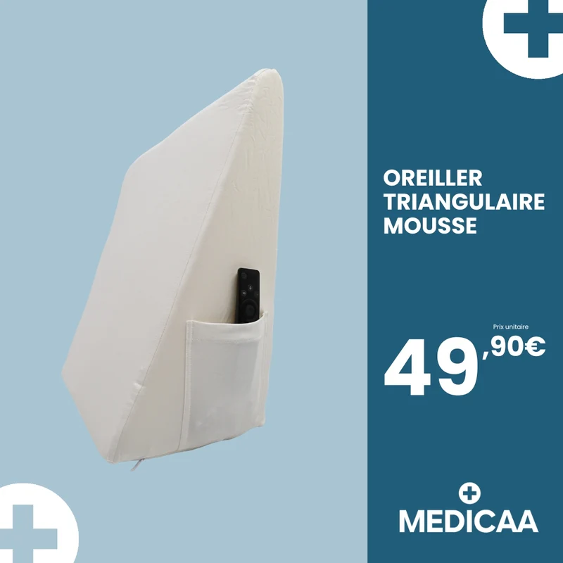 Coussin Triangulaire en Mousse - 50 x 50 x 26 cm