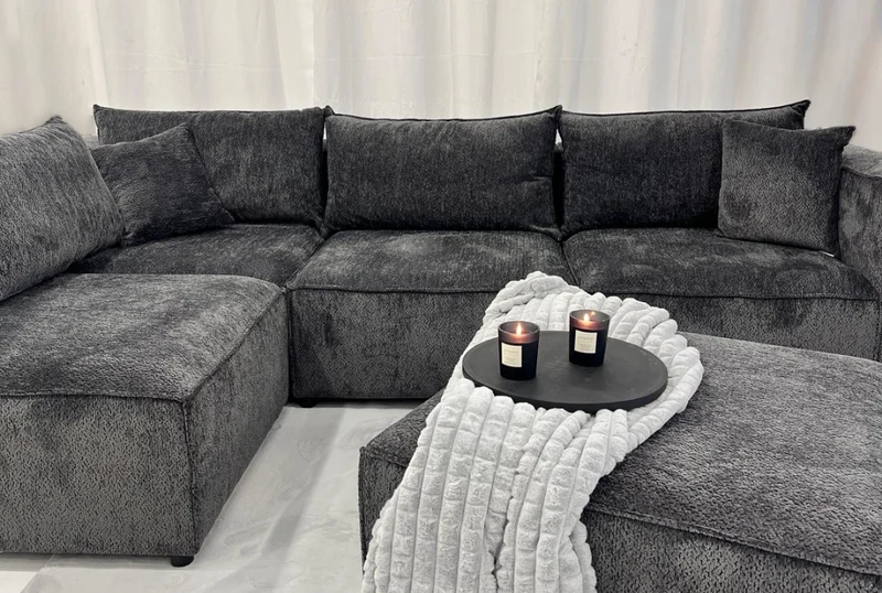 Canapé ÉLEGANCE Gris (Chenille)