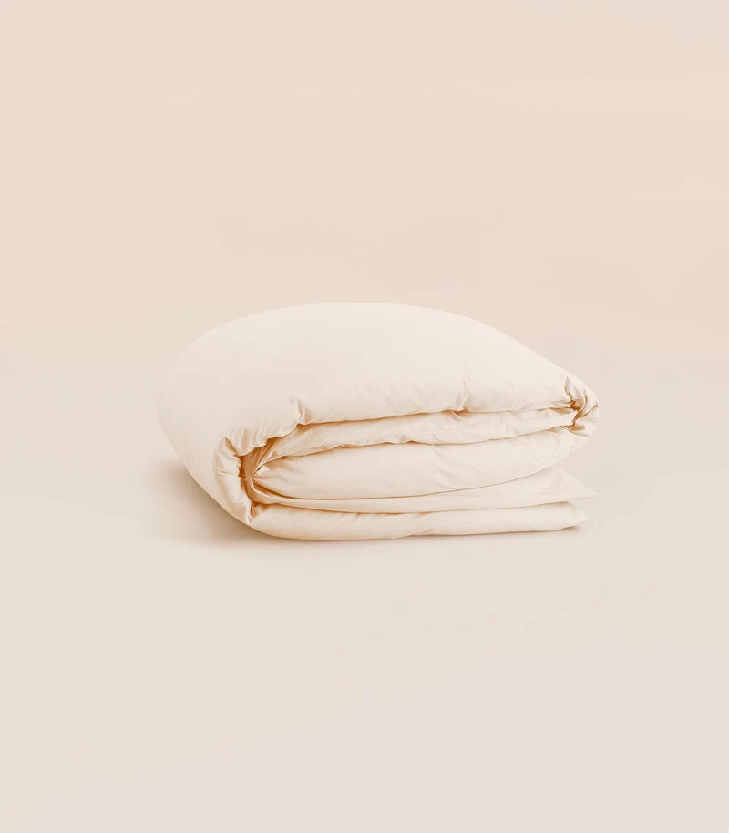 Housse de couette en percale de coton - Beige ivoire