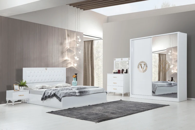 Chambre à coucher NewVersace (blanc)