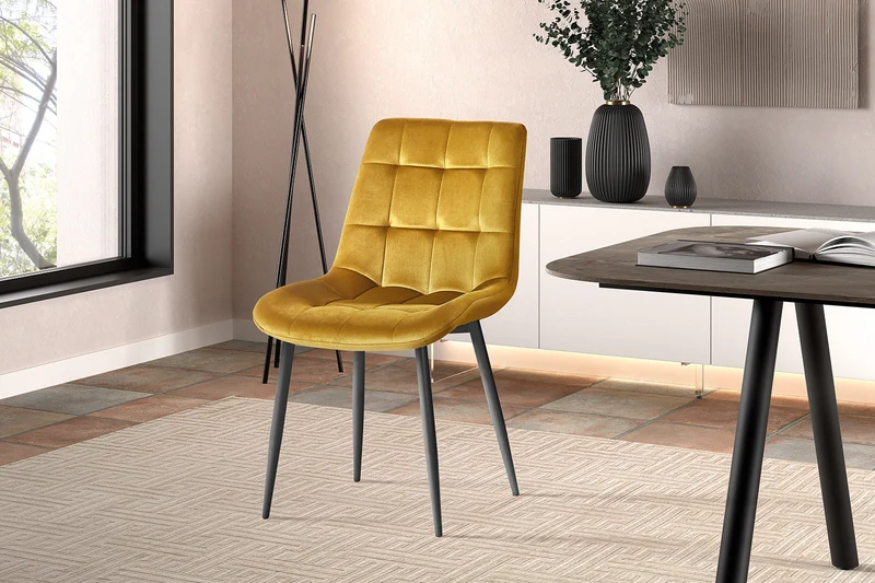 Chaise 'Juta' Velours Or - 9005_9