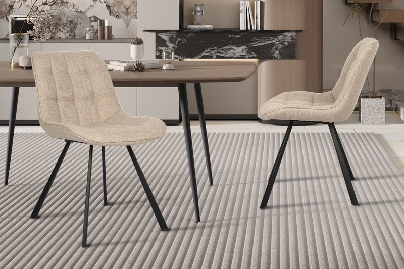 Chaise 'Ariba' Ote Tissu Montego 178 Beige/Gris clair - 9020_1