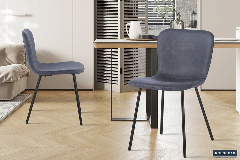 Chaise 'Susan' PU Gris foncé - 9025_8