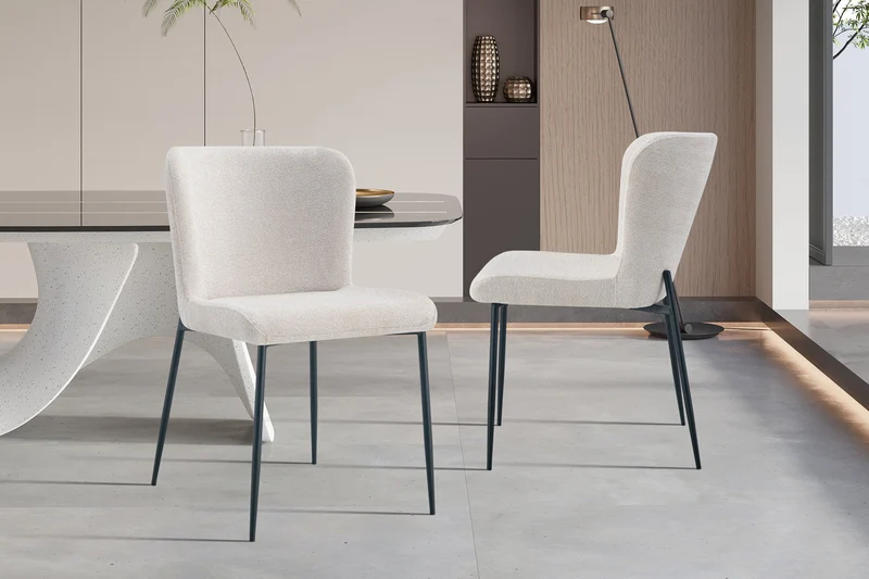 Chaise 'Lisa' Tissu Fabb Raven 24 Beige - 9035_11