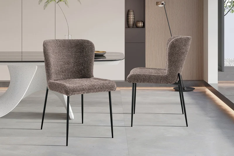Chaise 'Lisa' Bouclé Sable - 9035_3