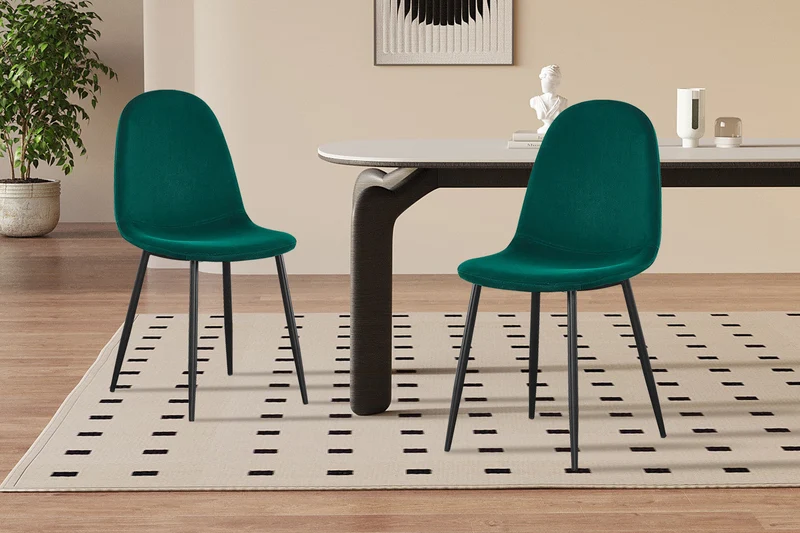Chaise 'Boy' Velours Vert - 9090_1