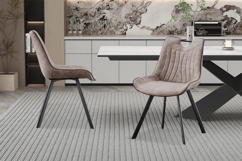Chaise 'Pablo' PU Micro fibre Gris - 9105_3