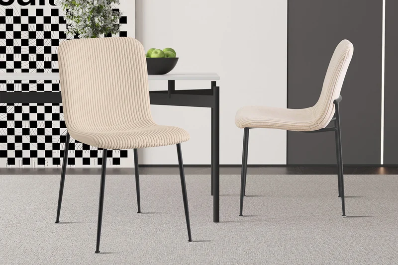 Chaise 'Alice' Corduroy Beige - 9135_11