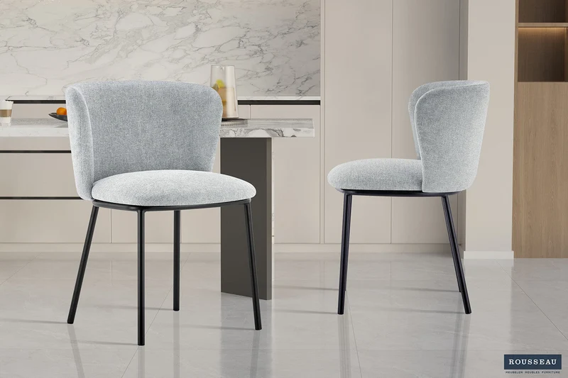 Chaise 'Arthur' Tissu Ote Belfast 41 Gris clair - 9165_3