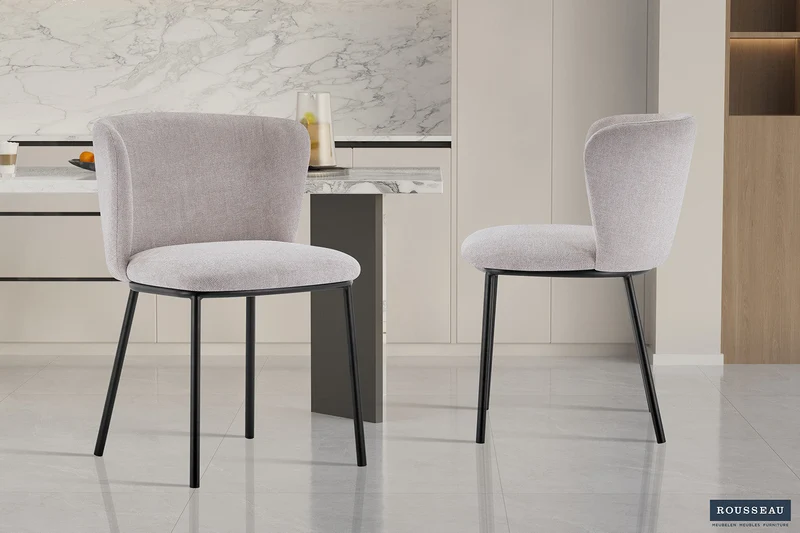 Chaise 'Arthur' Tissu Ote Belfast 23 Beige - 9165_4