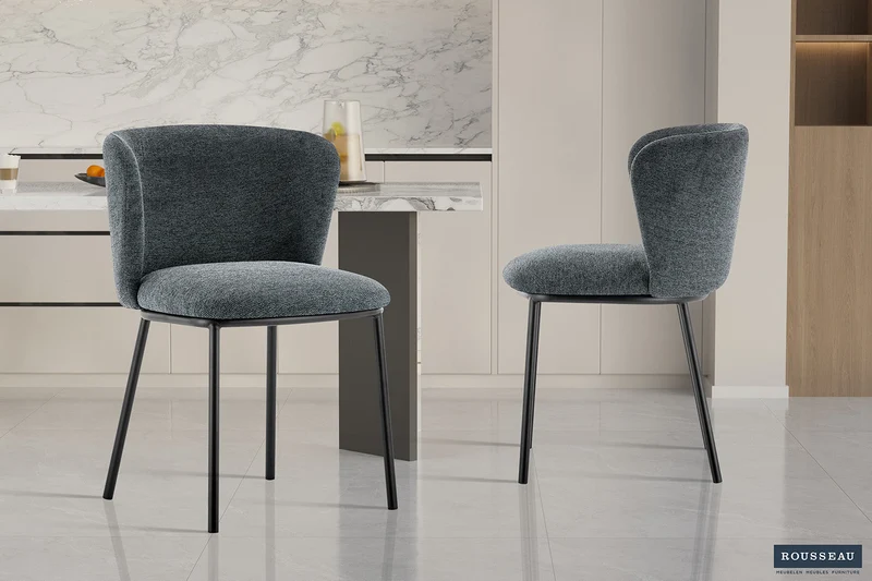 Chaise 'Arthur' Tissu Ote Belfast 39 Gris foncé - 9165_8