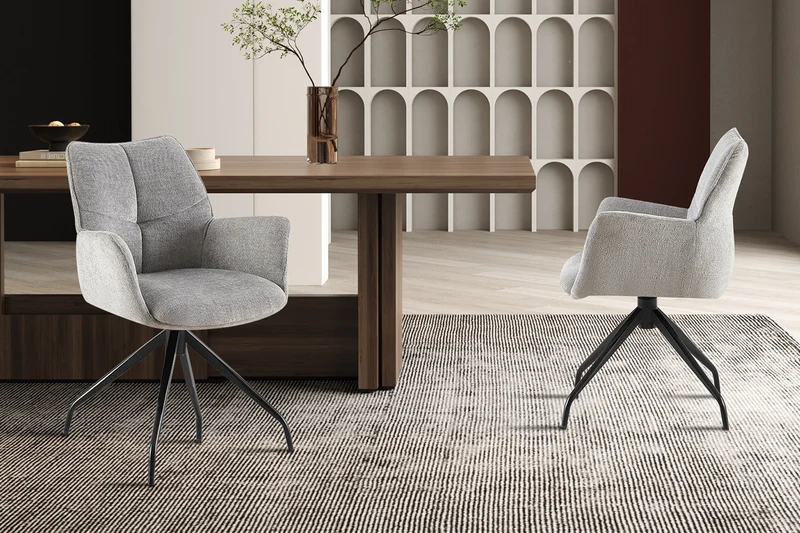 Chaise 'Lamor' Pivotant à 0 Tissu Davis Perfect Harmony 85 Gris - 9185_3