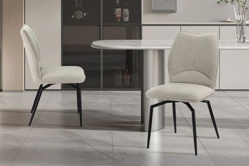 Chaise 'Lara' Pivotant à 0 Tissu Ote Sea 140 Ecru - 9202_1