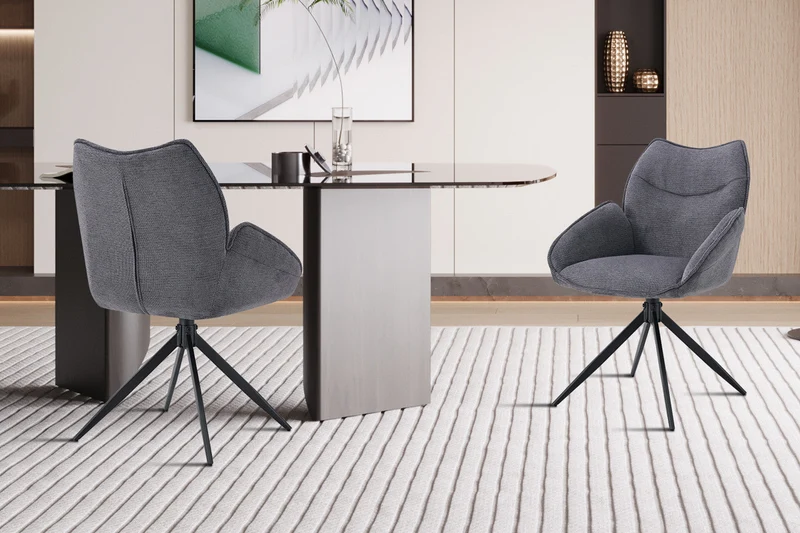 Chaise 'Mahi' Pivotant à 0 Tissu Ote Share 456 Gris foncé - 9215_3