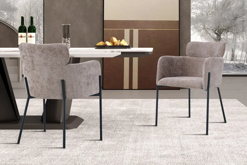 Chaise 'Naomi' Tissu Sable - 9220_2