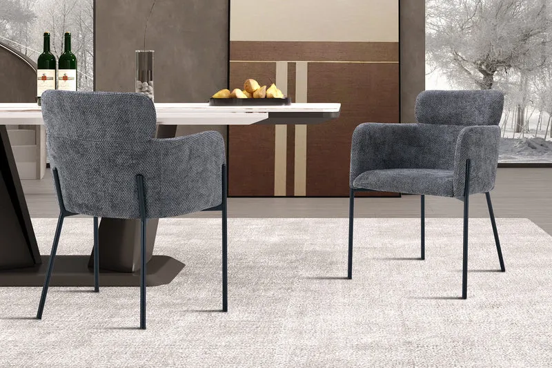 Chaise 'Naomi' Tissu Gris - 9220_3