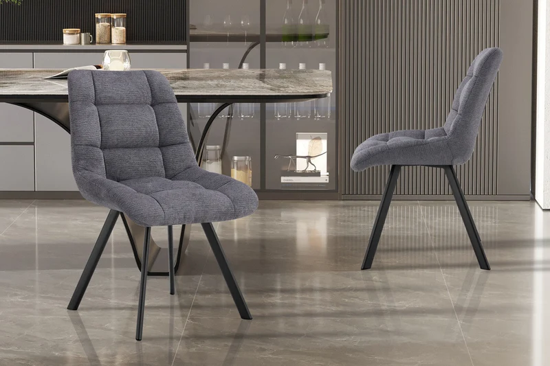 Chaise 'Lizzy' Tissu Ote Share 456 Gris foncé - 9225_3