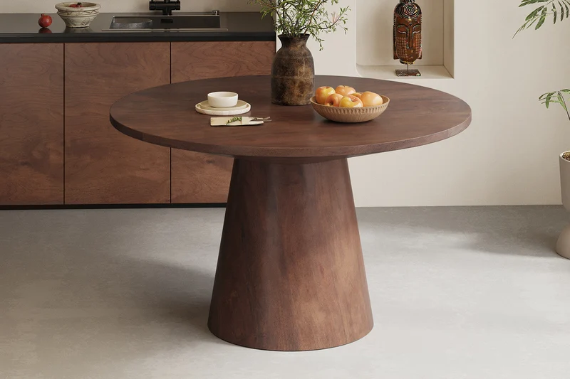 Table 'Tommy' 130 cm Ronde Bois de manguier Brun - 51555_3