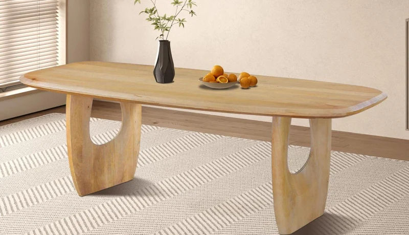 Tafel 'Braga' Ovale Danoise Bois de manguier Amande - 51620_2