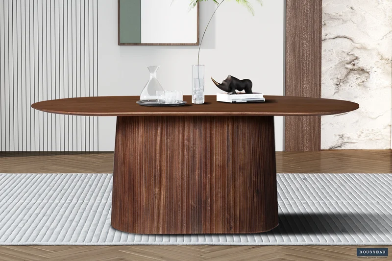 Table 'Miguel' 200 cm Ovale Bois de manguier Brun clair - 51720_1