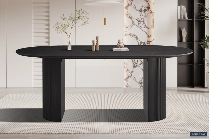 Table 'Lagos' 200 cm Ovale Décor Brun foncé - 51820