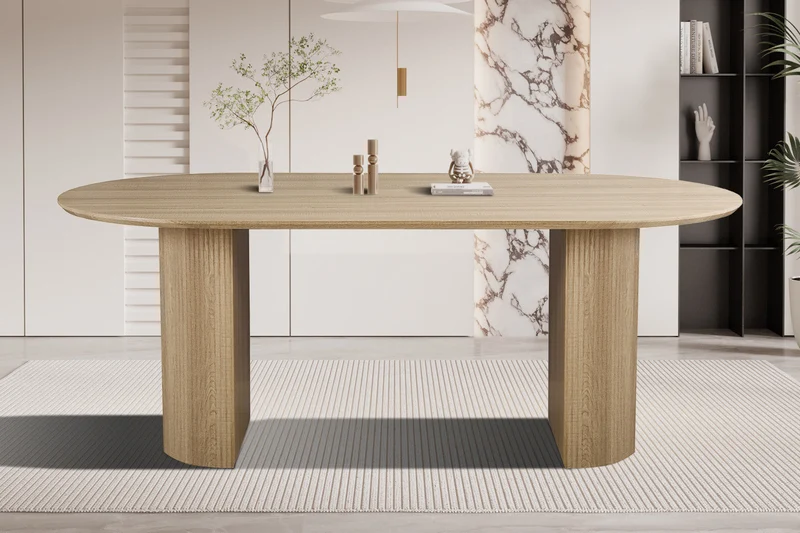Table 'Lagos' 200 cm Ovale Décor Chêne Naturel - 51820_5