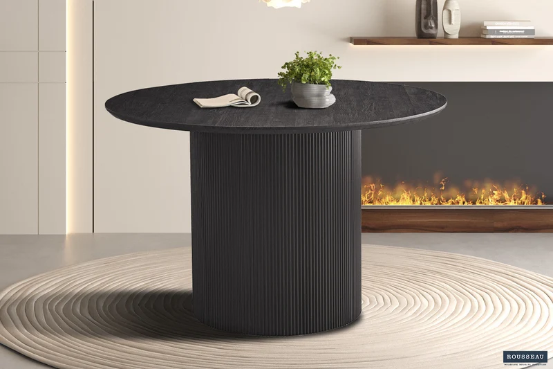 Table 'Lagos' 120 cm Ronde Décor Brun foncé - 51835